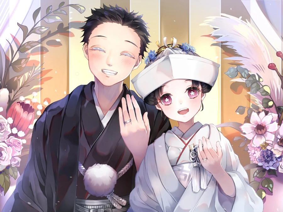 ảnh cặp đôi akaza x koyuki