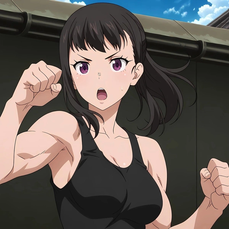 ảnh maki oze trong fire force 