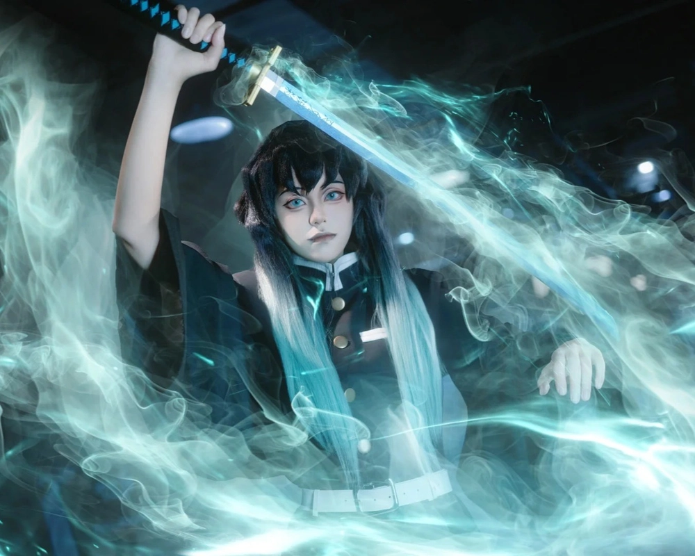 kimetsu no yaiba muichiro cosplay hình độc đáo 