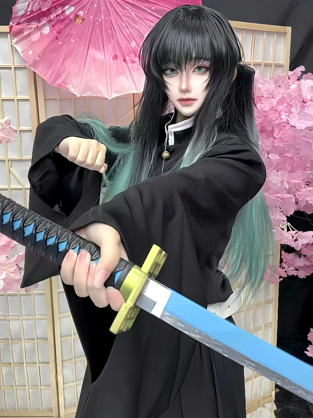 hình muichiro cosplay kimono buổi lễ hội 