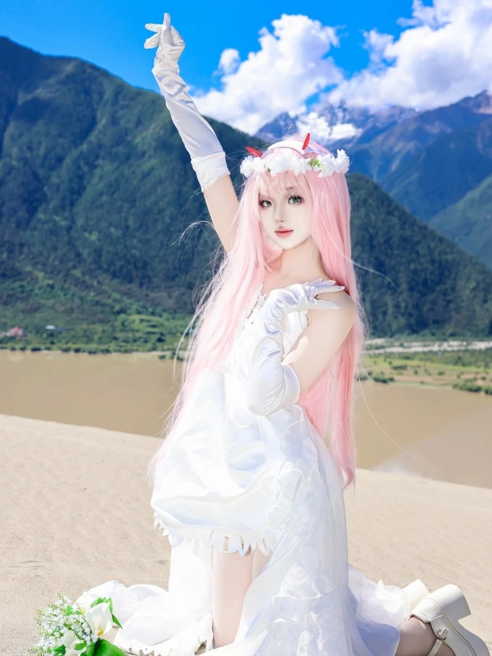 ảnh nền zero two cosplay full HD
