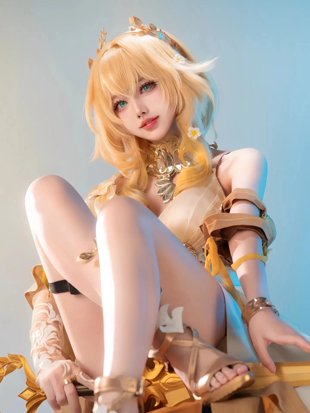 hình cosplay aglaea honkai 4k