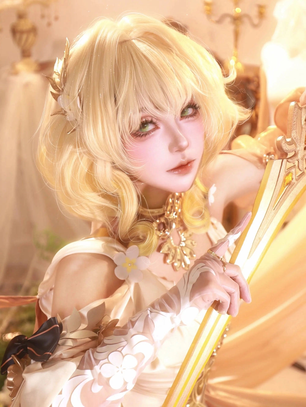 ảnh aglaea honkai star rail cosplay 4k