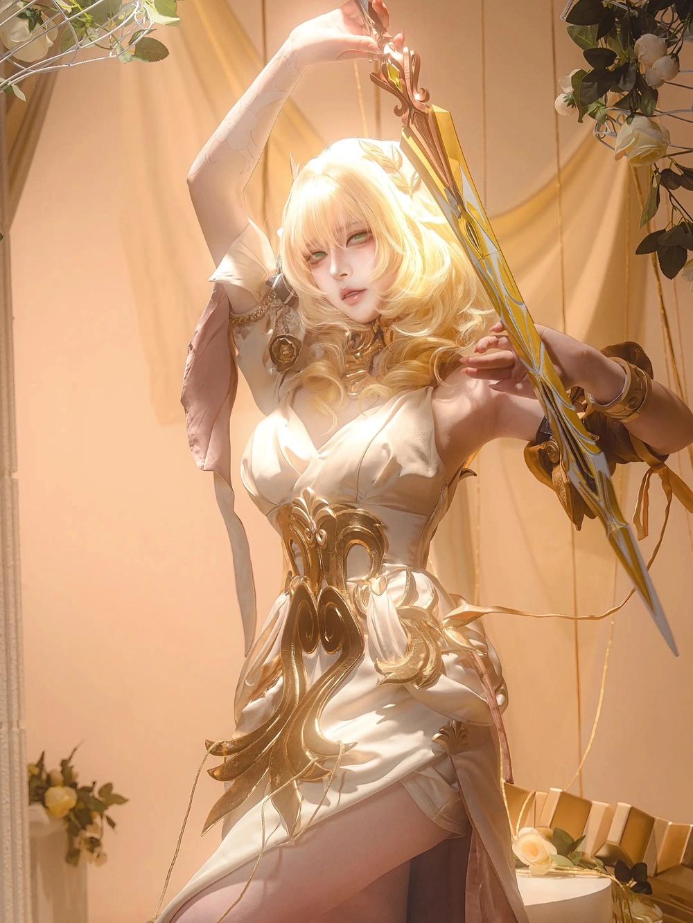 hình nền aglaea cosplay honkai star rail