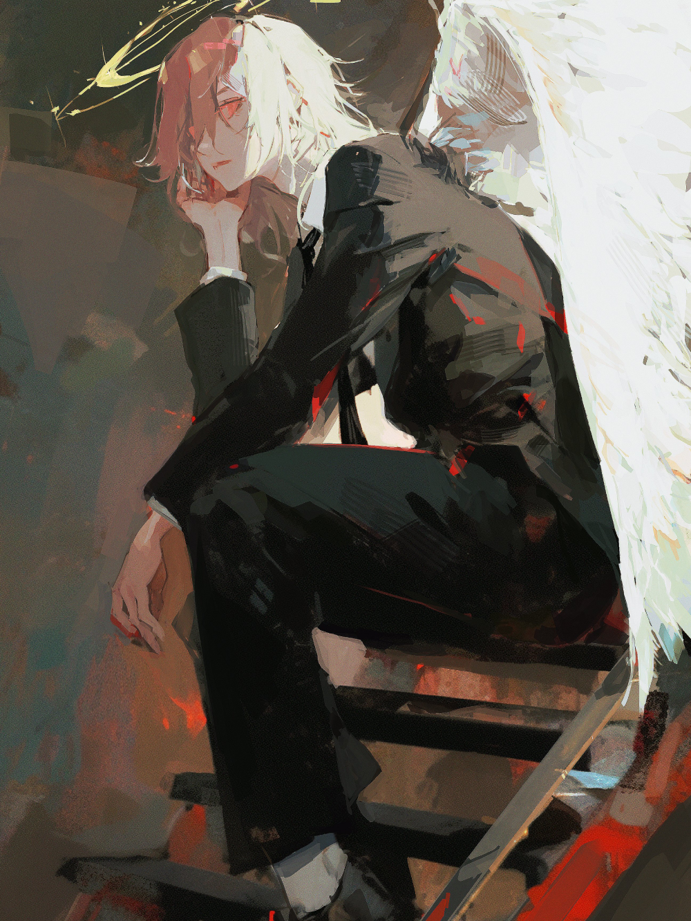 hình angel devil anime art
