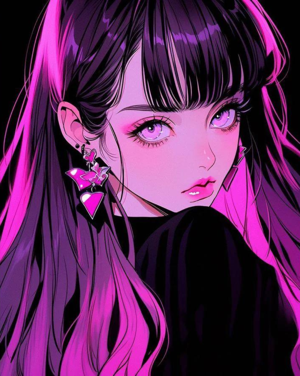 ảnh cô gái anime lạnh lùng bí ẩn