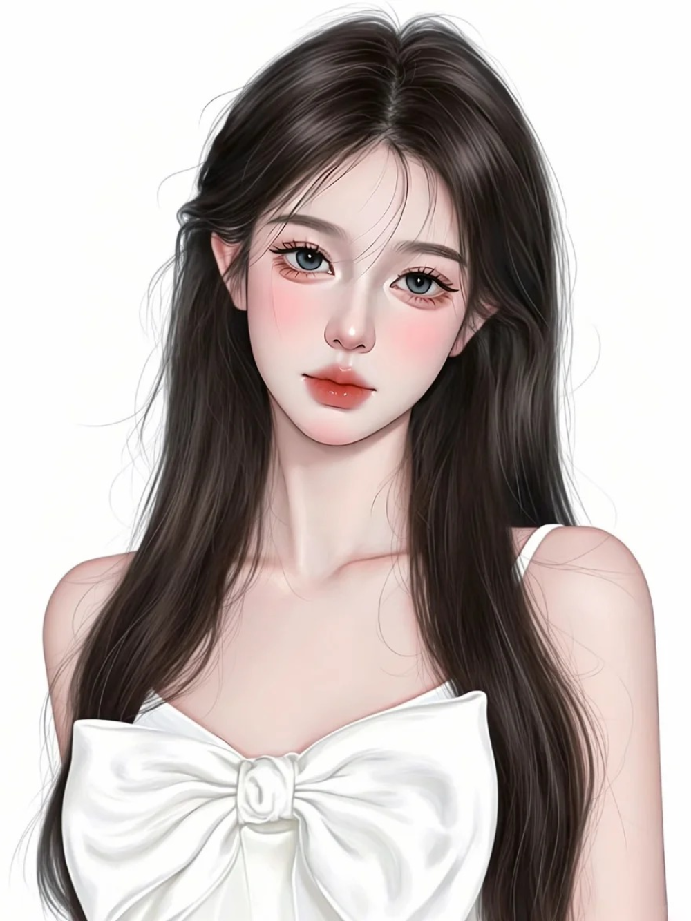 hình cô gái anime 3d sống động