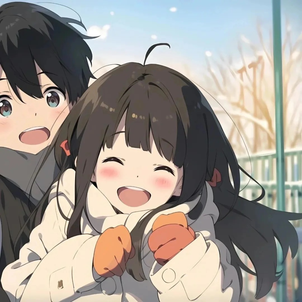 hình anime couple cắt