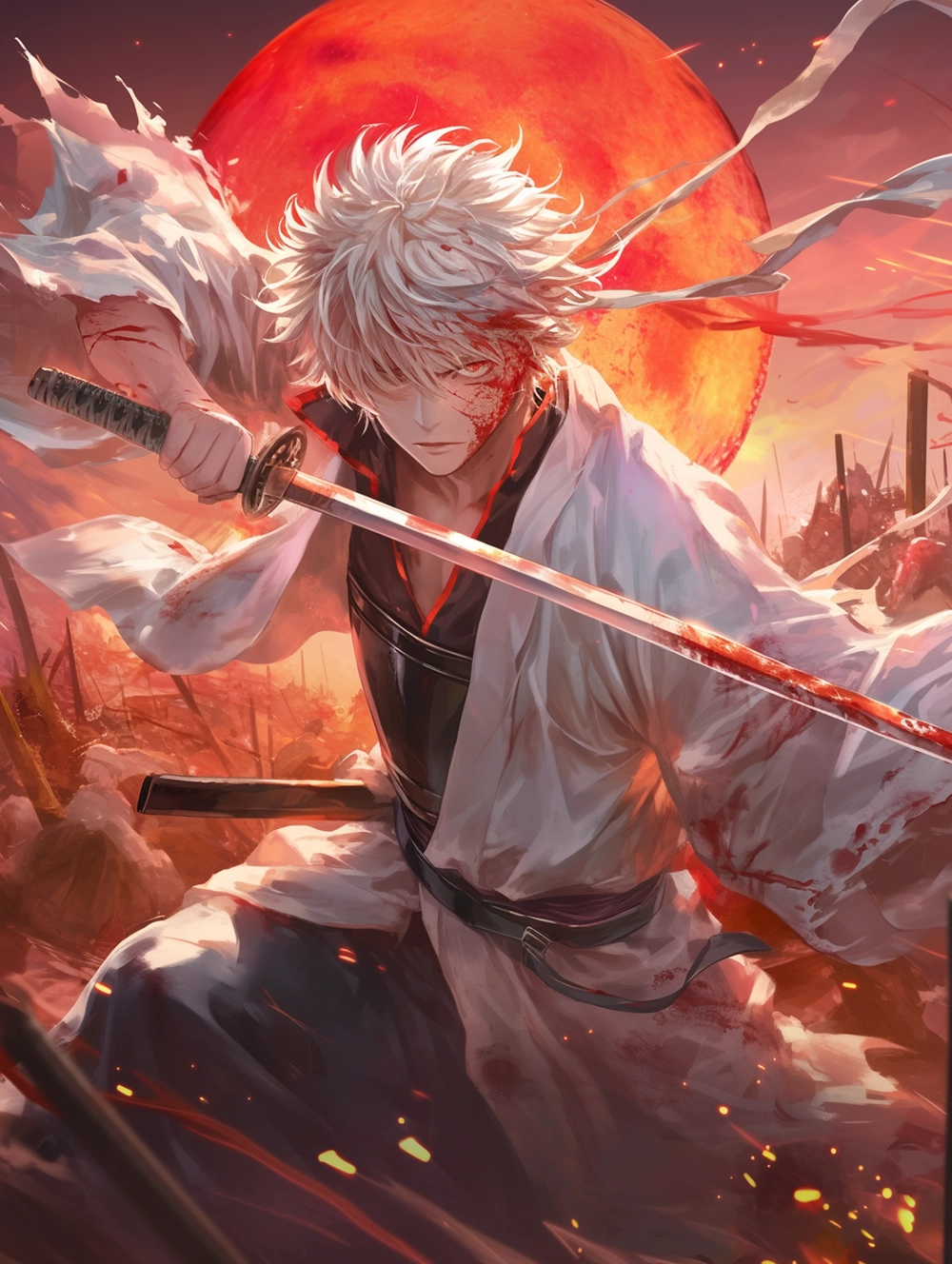 Ảnh Gintoki Gintama phong cách chiến đấu