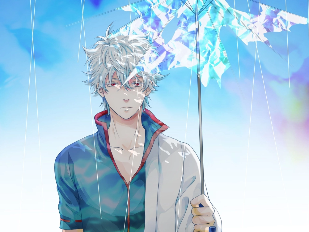 Hình ảnh Gintoki Sakata mặc kimono