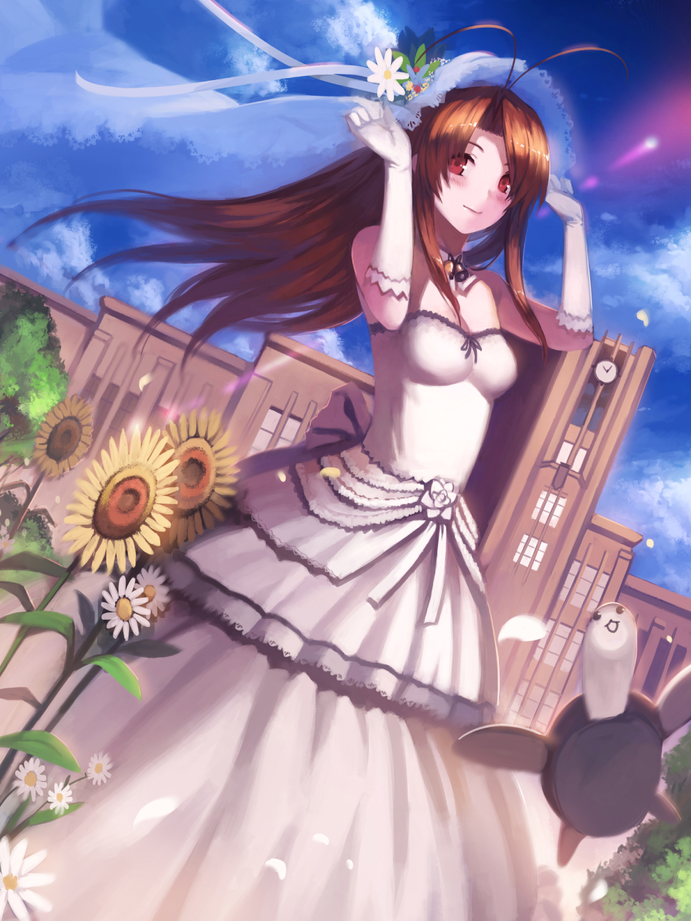hoa hướng dương anime dễ thương