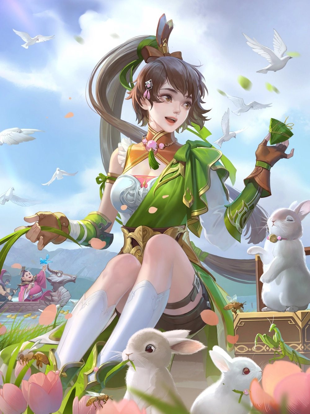 hình hoa tulip anime nhiều cánh