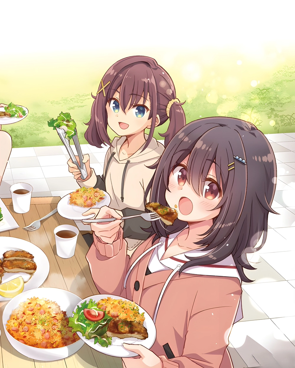 ảnh mako kawai thưởng thức đồ ăn ngon