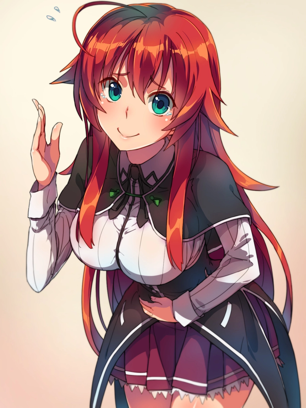 ảnh chân dung rias gremory nghiêng đầu