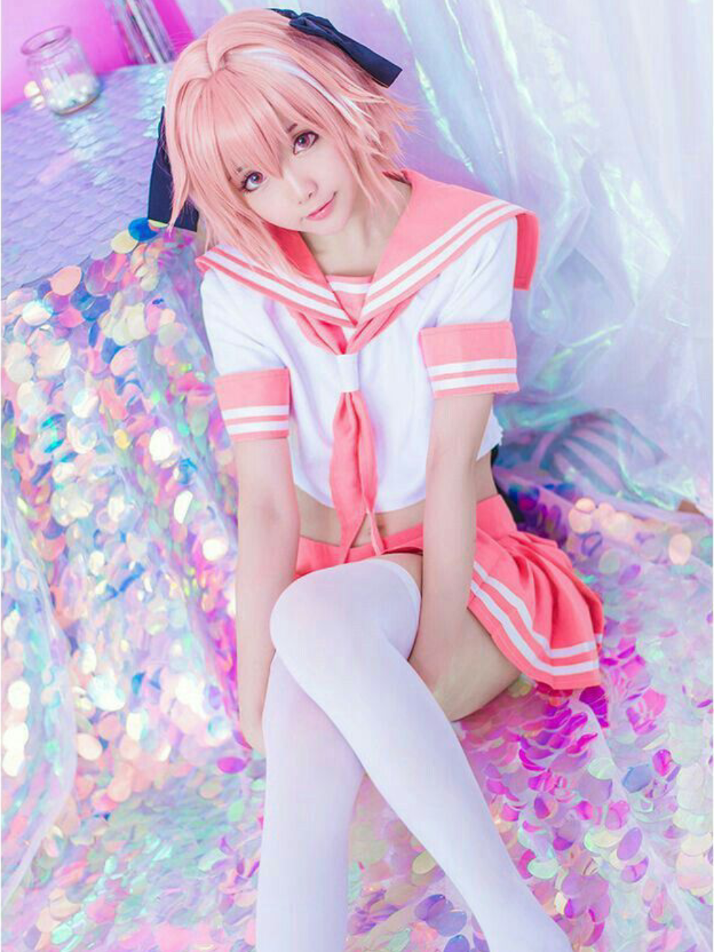 ảnh Astolfo cosplay phong thái tinh nghịch