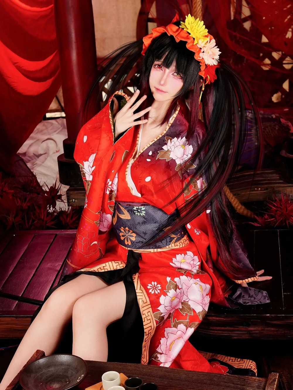 Hình Kurumi cosplay phong cách bí ẩn