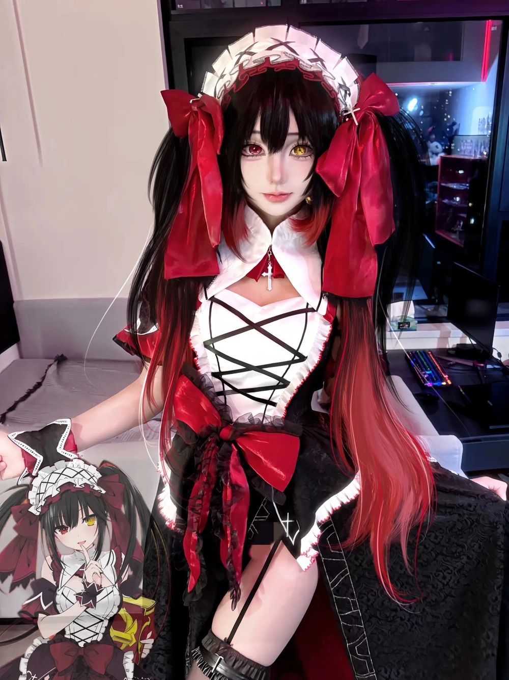 Hình cosplay Kurumi Tokisaki đầy màu sắc