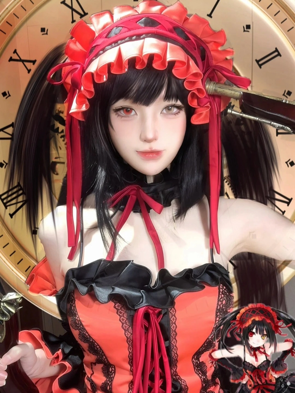 Hình Kurumi cosplay phiên bản chụp studio