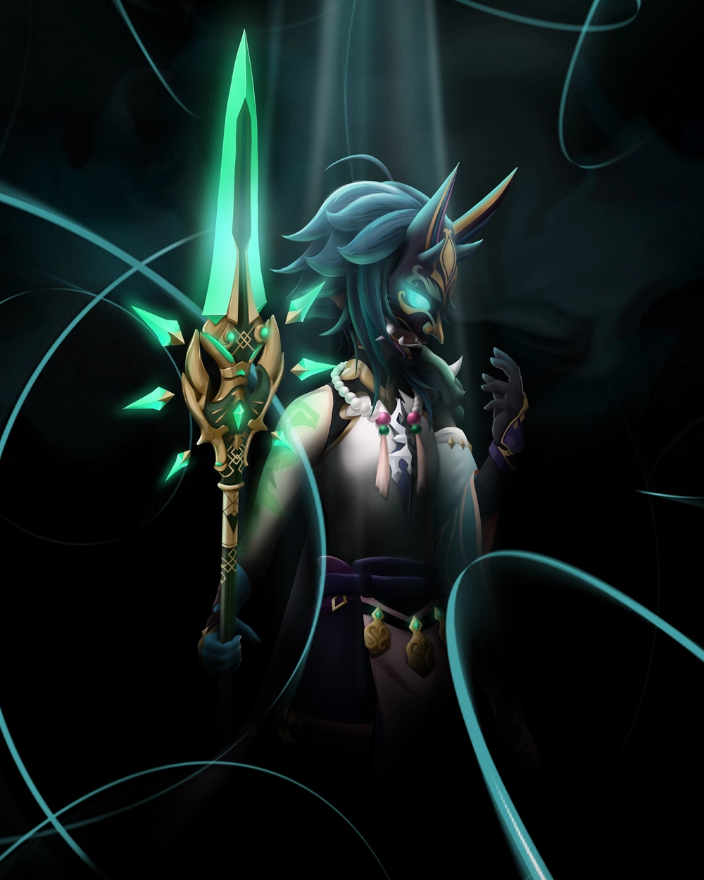 ảnh nền xiao genshin 4k