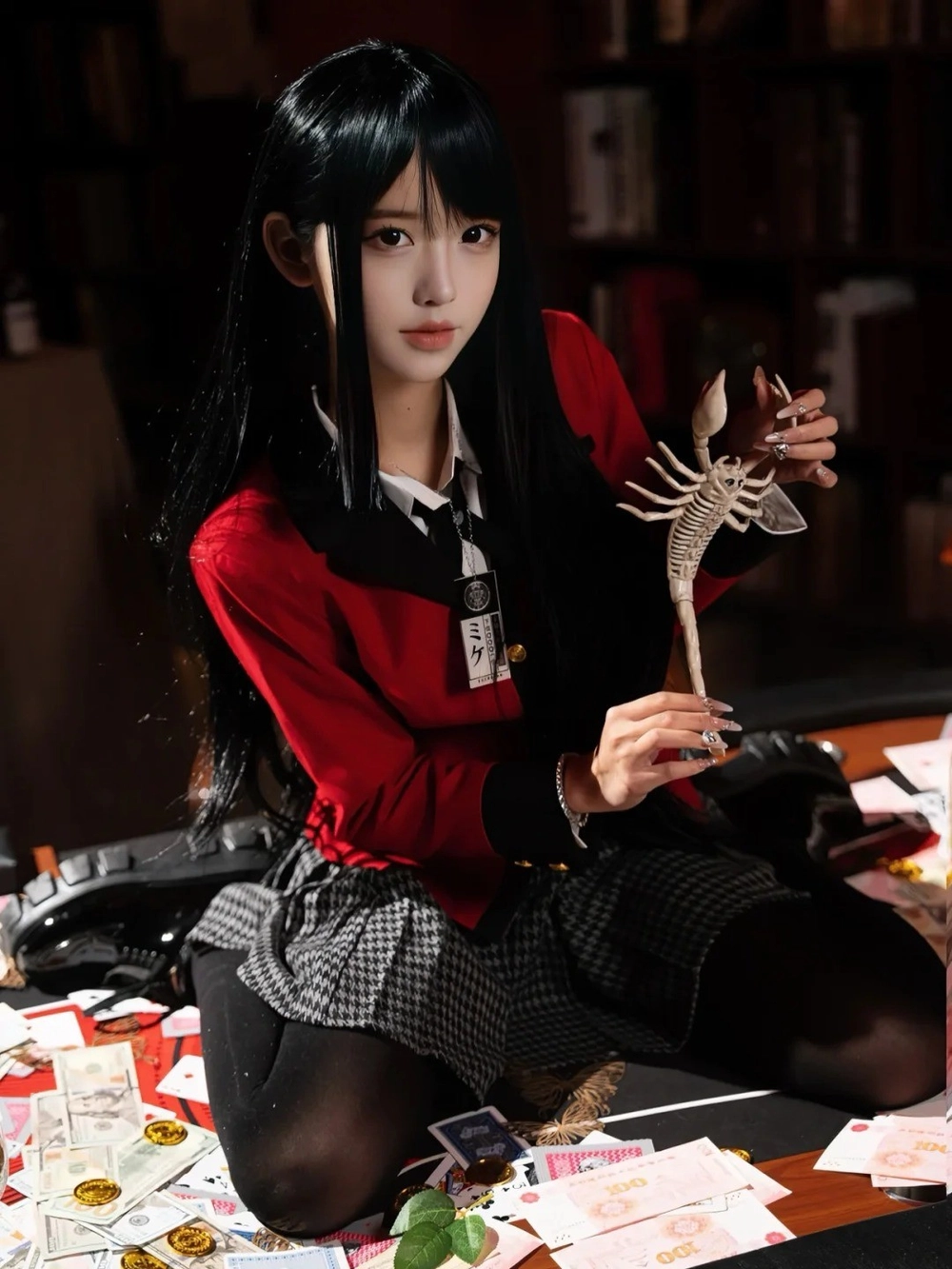 hình Yumeko Jabami cosplay nghiêm túc