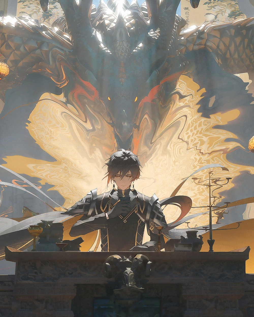 zhongli ảnh anime