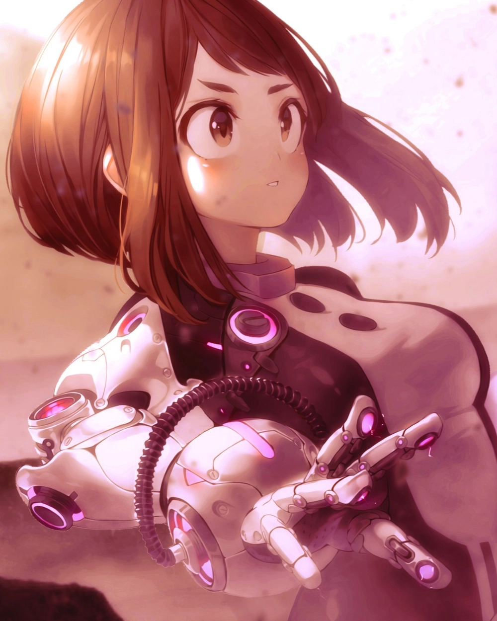ảnh art ochaco uraraka phong cách manga
