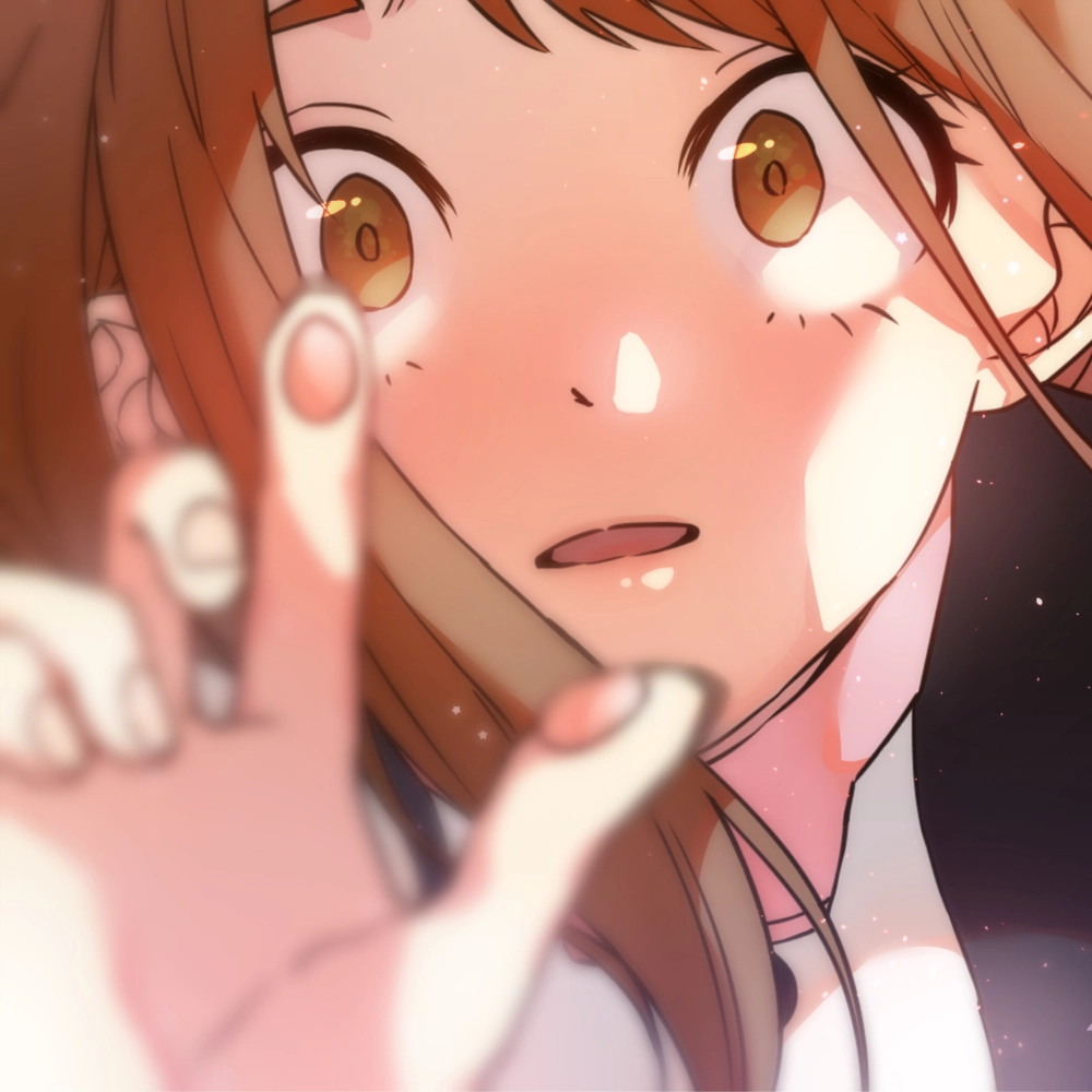 hình Ochaco Uraraka tạo dáng