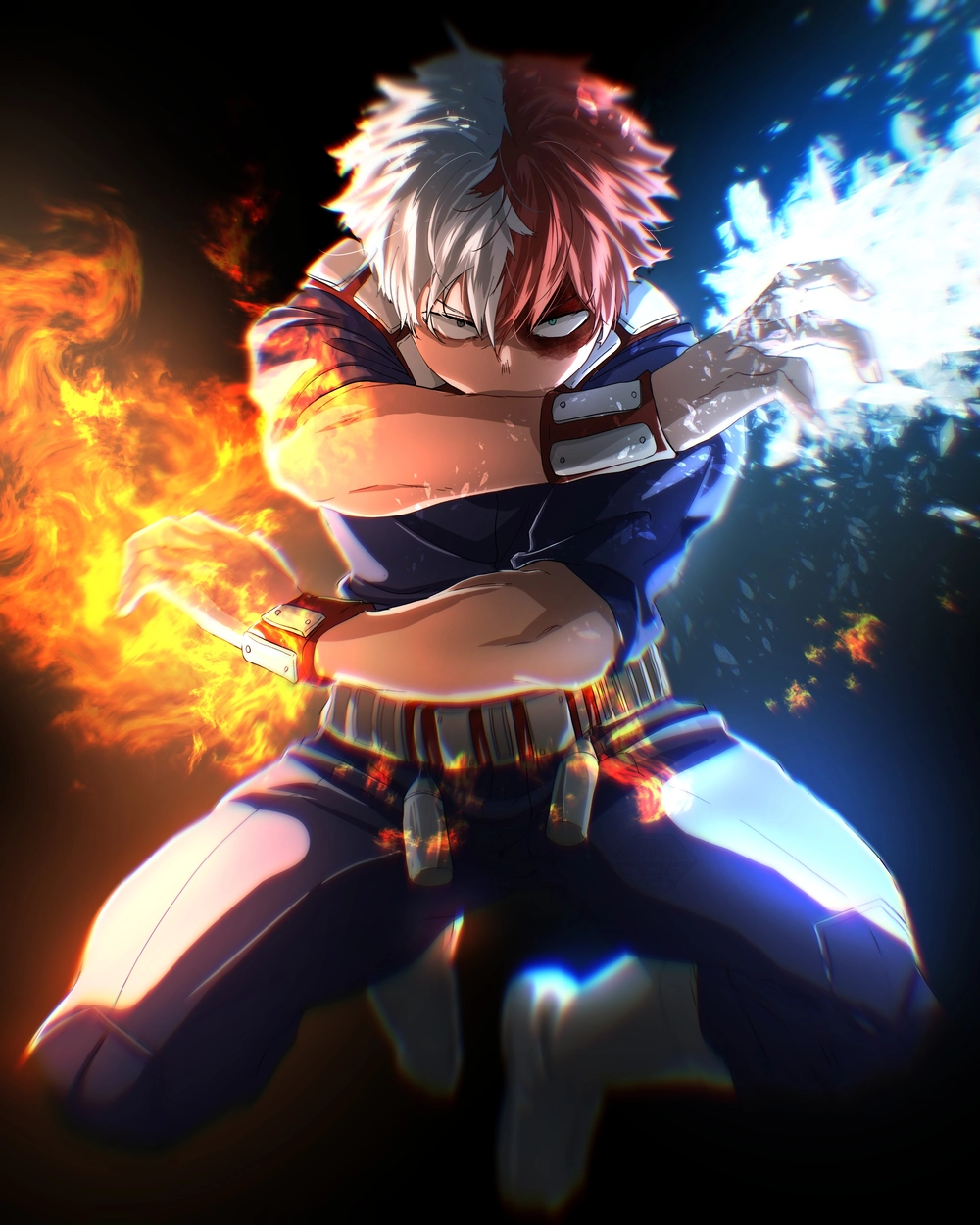 hình shoto todoroki anime chiến đấu