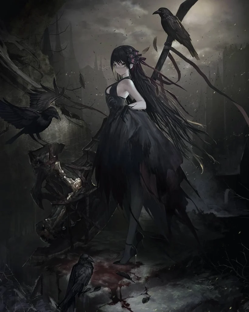 ảnh anime màu đen full HD