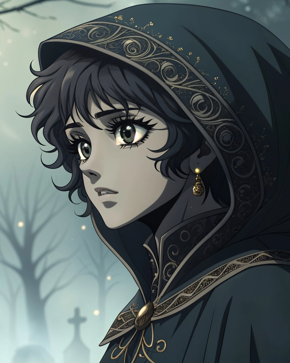 ảnh anime màu đen ấn tượng