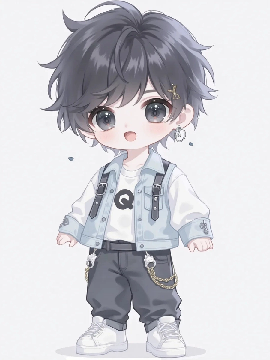 ảnh anime nam cute chibi chơi game