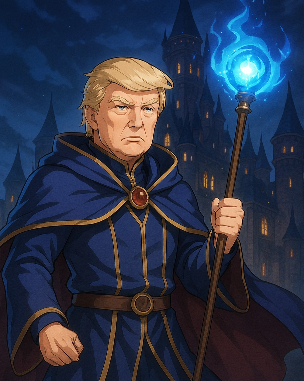 donald trump anime cực ngầu