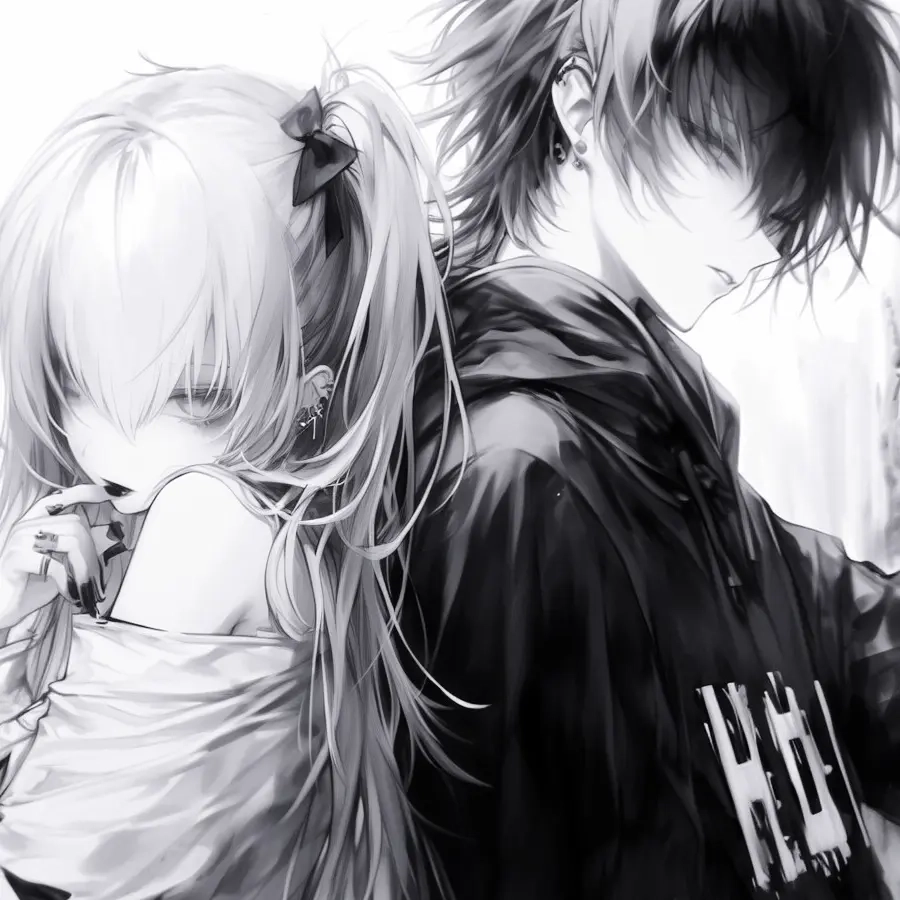 ảnh trắng đen anime lãng mạn