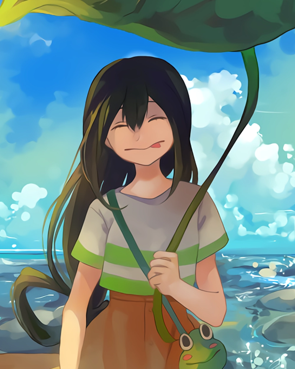 tsuyu asui anime girl