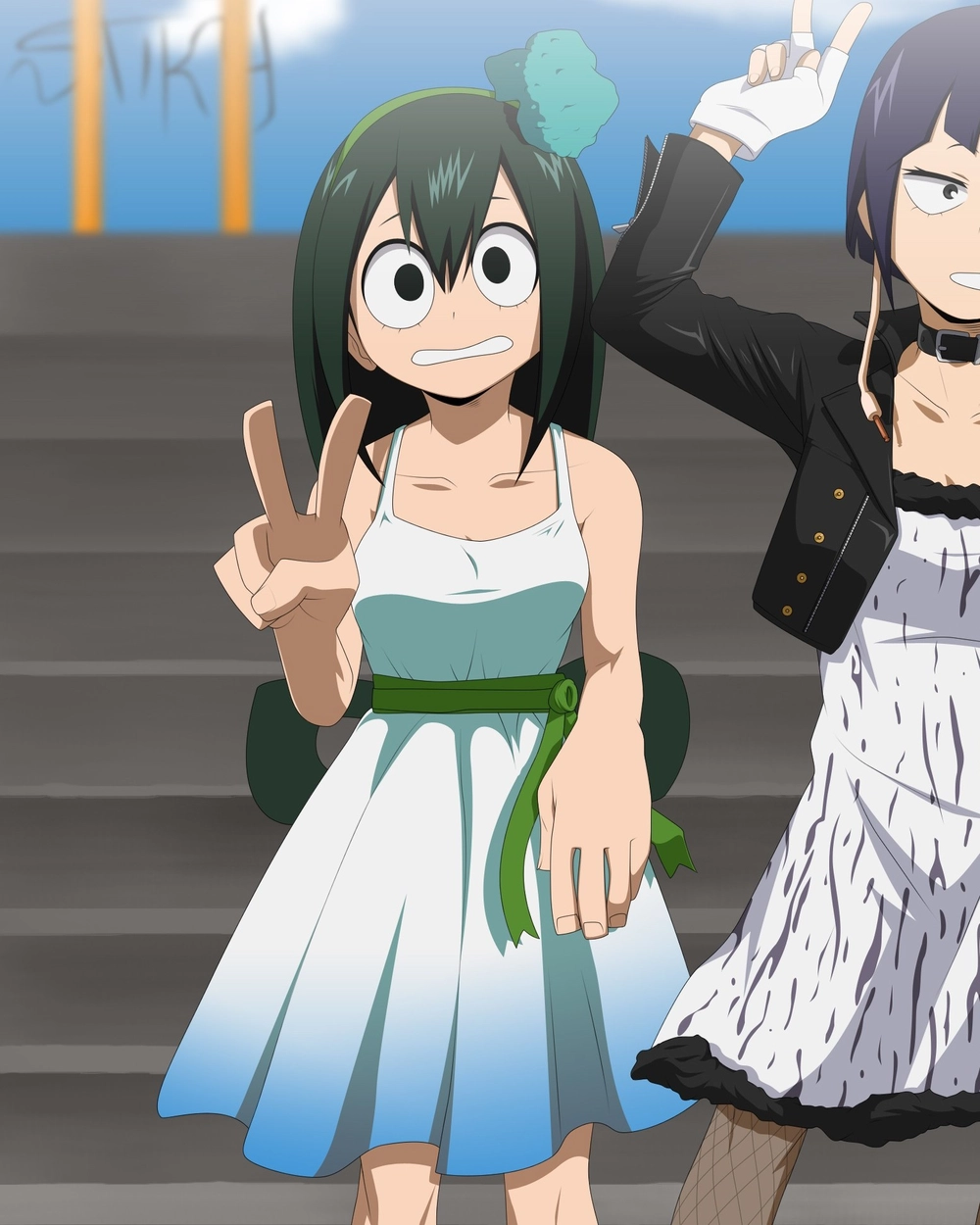 asui tsuyu cười tươi