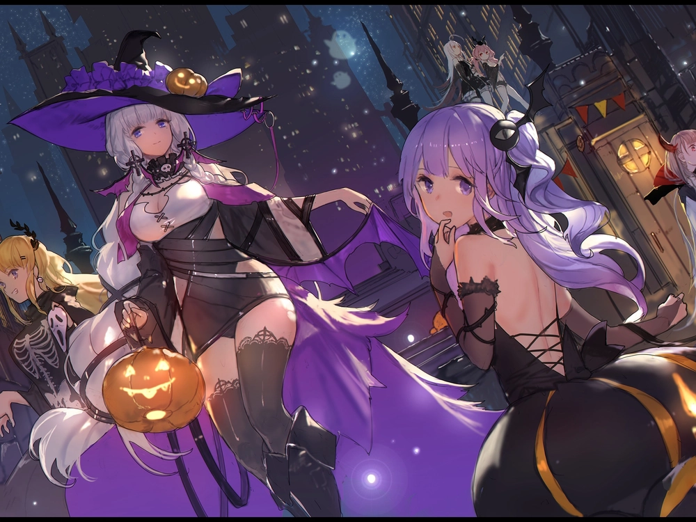 anime halloween girl xinh
