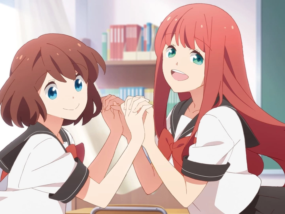 anime nắm tay dưới mưa