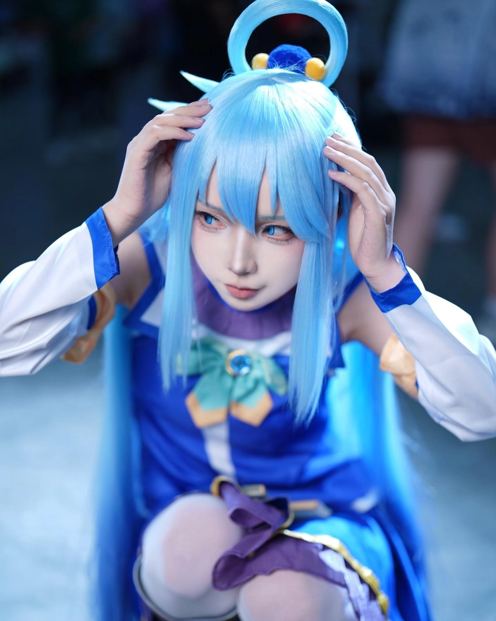 cosplay aqua konosuba đời thực