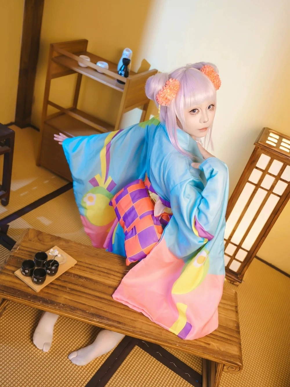 anime kimono cosplay ấn tượng