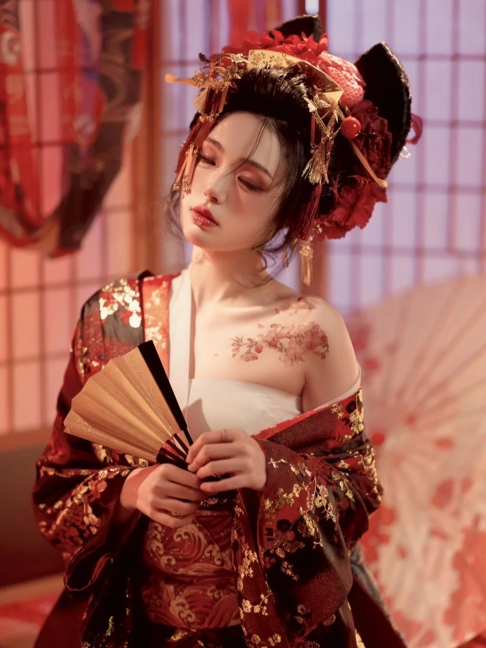 kimono cosplay nghệ thuật Nhật