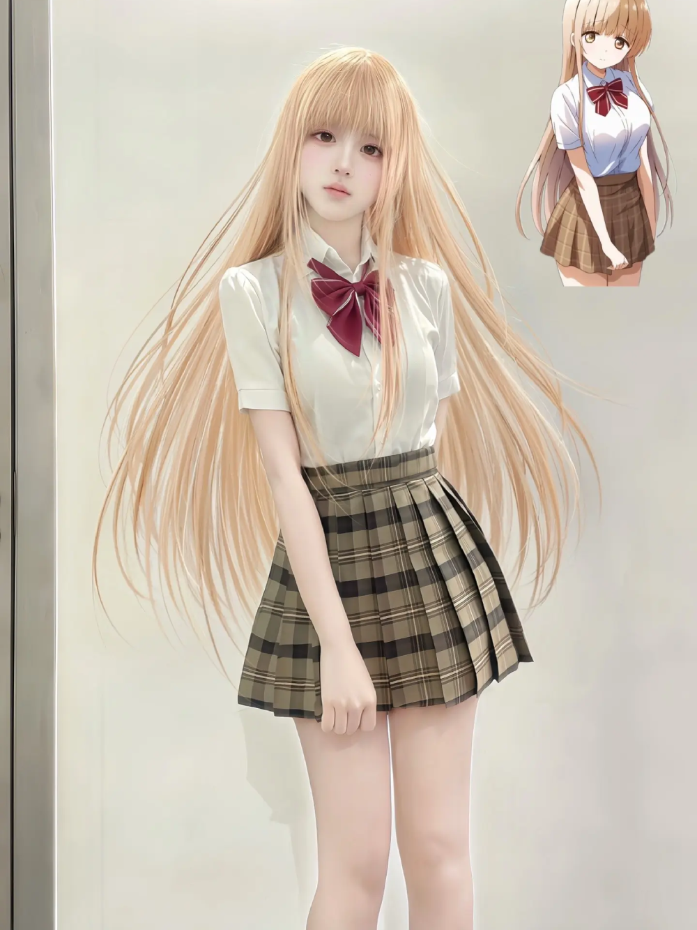 mahiru cosplay tóc vàng xinh xắn