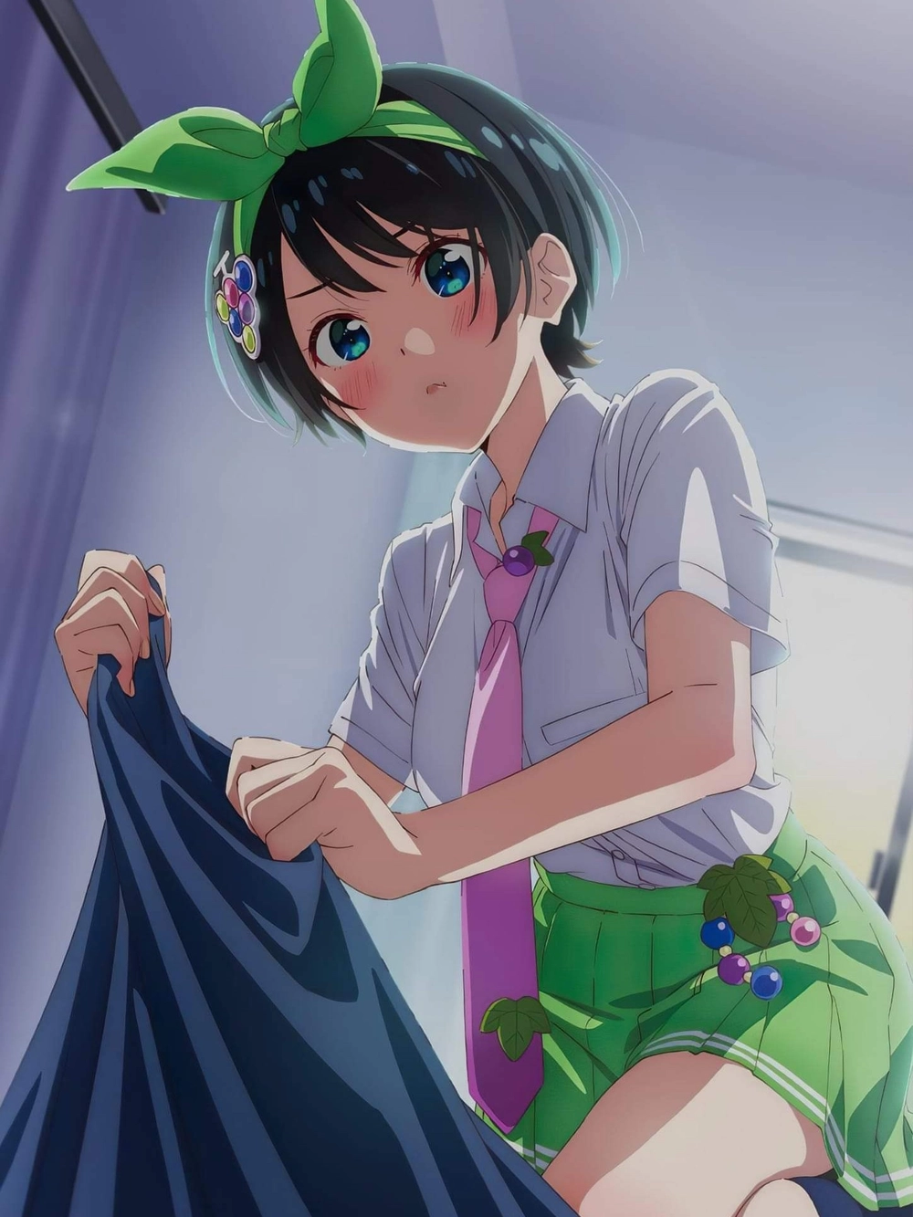 ruka sarashina đang ngại ngùng