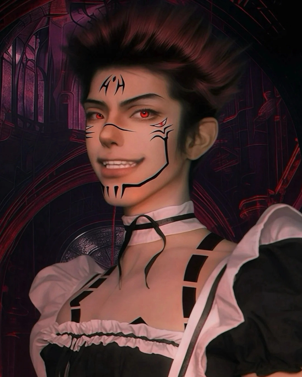 ảnh cosplay sukuna tại lễ hội