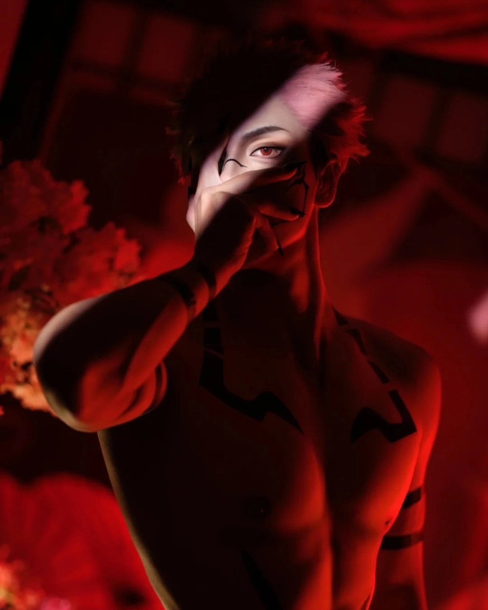 cosplay anime sukuna phong cách tối