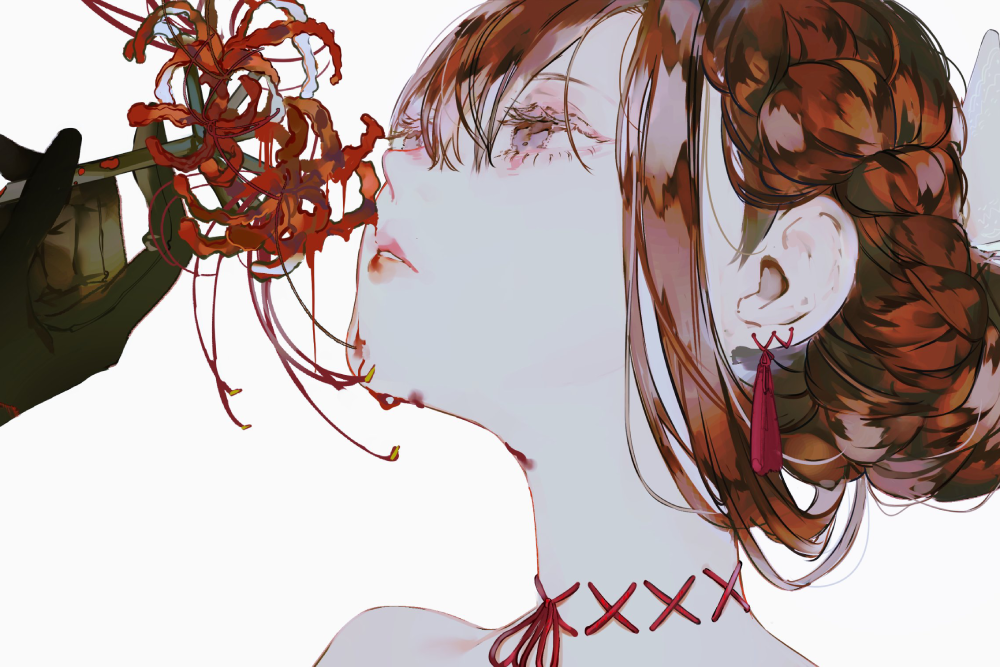 Cảnh anime hoa bỉ ngạn phủ kín đồi