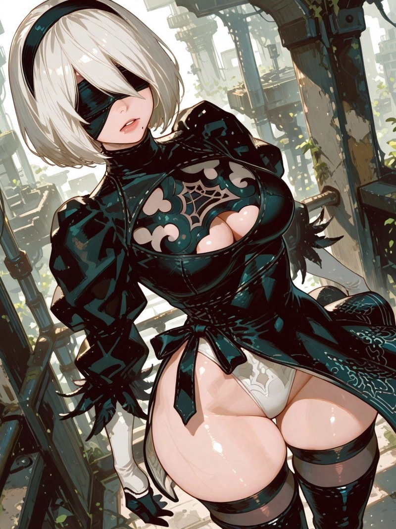 ảnh 2b hentai pose chiến đấu