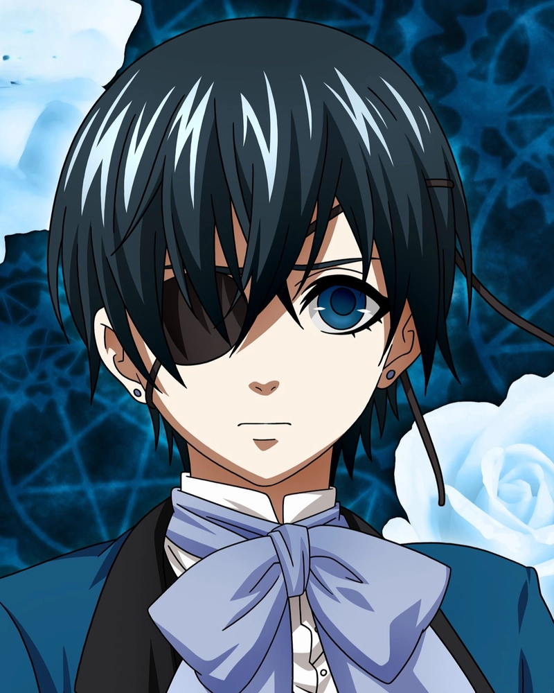 ảnh Ciel Phantomhive tóc xanh