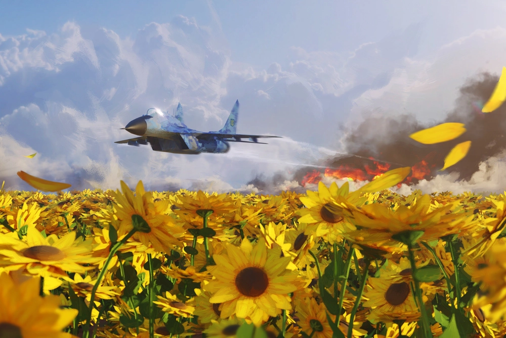 ảnh anime cánh đồng cỏ xanh