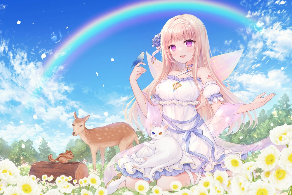 ảnh anime cánh đồng xanh