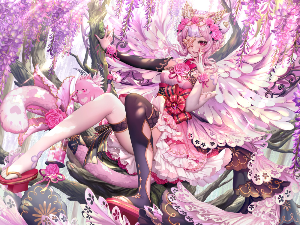 ảnh hoa tử đằng lãng mạn